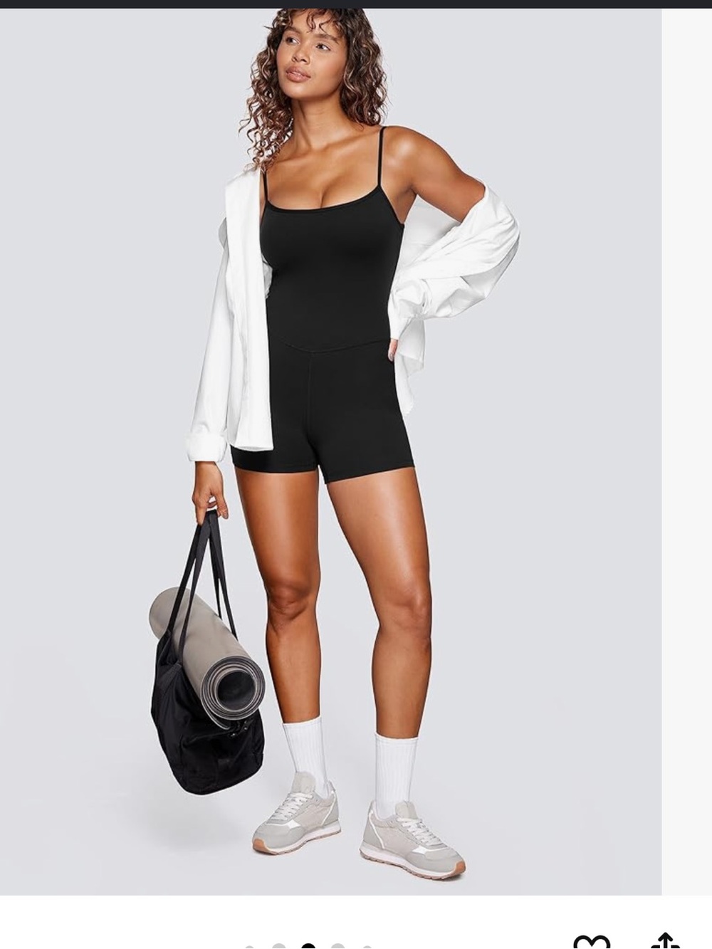 Women's Black Spaghetti-Strap Romper